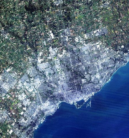 Satellite Image of the City of Toronto, Ontario 