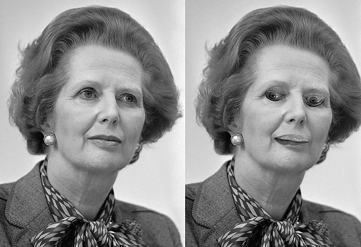 Thatcher Effect images right-side up