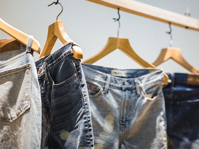 Jeans on hangers (Jason Leung, Unsplash)