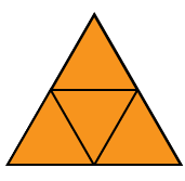 Equilateral triangle made of equilateral triangles