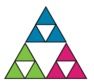 Nine connected triangles