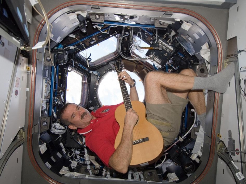 Canadian astronaut Chris Hadfield in the Cupola Module