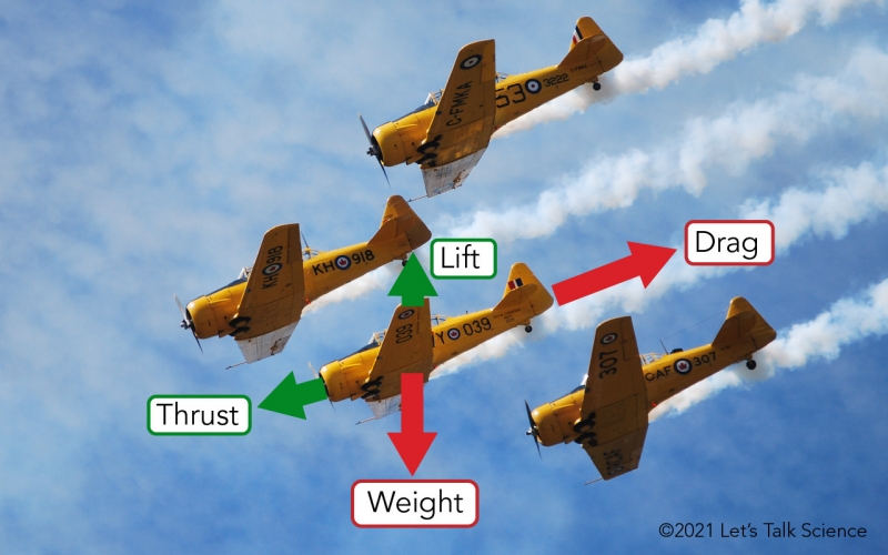 Forces exerted on an aircraft when descending