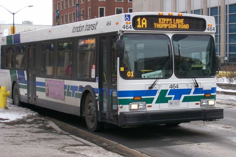 A bus in London, Ontario
