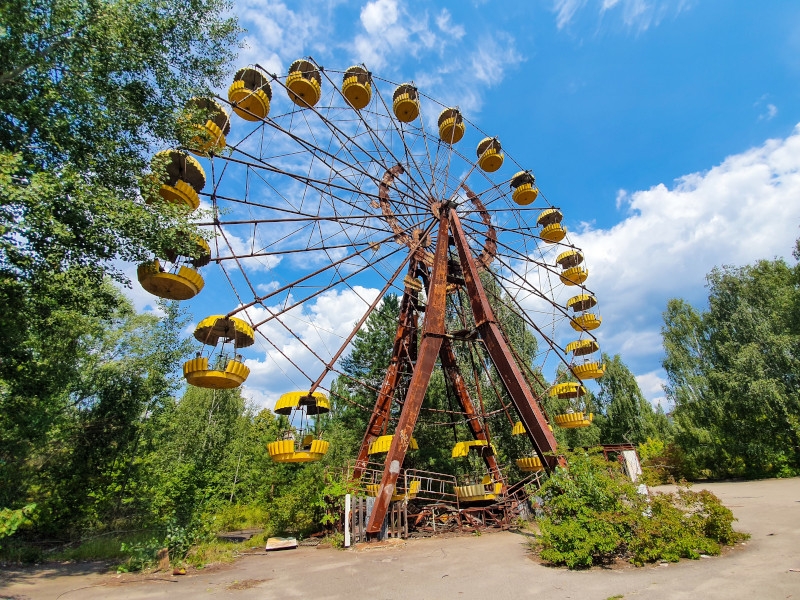 The ferris wheel in Pripyat, in the Chornobyl Exclusion Zone