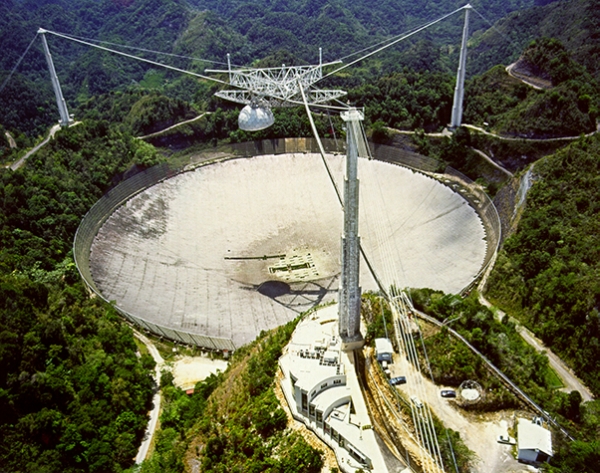 Radio telescope at the Arecibo Observatory
