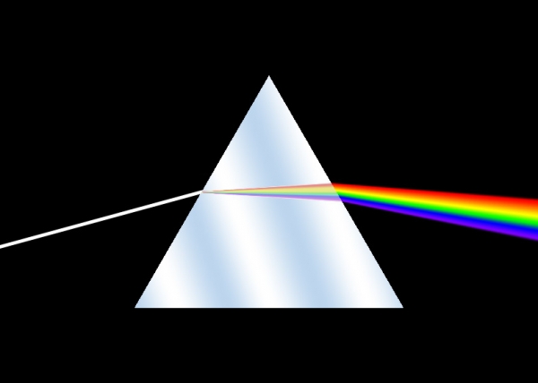 Light refracted through a prism/Lumière réfractée dans un prisme