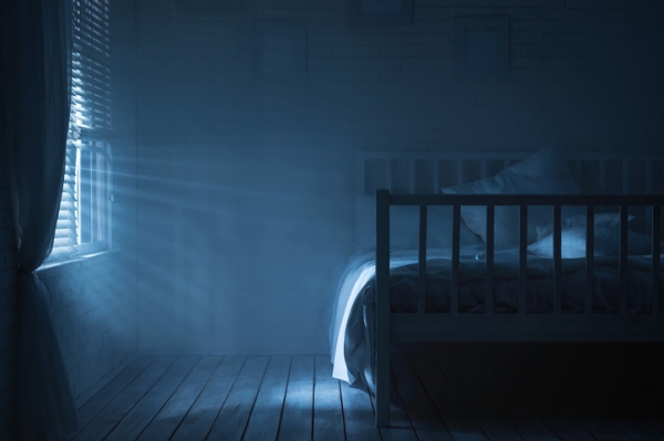 Light trespass into a bedroom at night