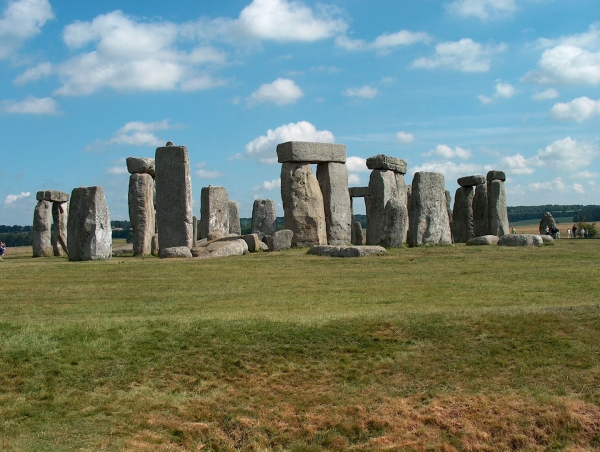 Stonehenge on a partially cloudy day